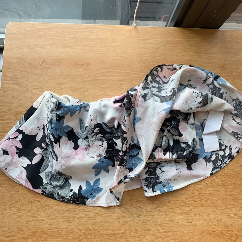 State of Being “Qualia” Strapless Crop Top Multi Floral Size M Women - Picture 6 of 6